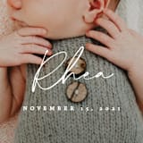 "Simplest" - Birth Announcements in Petal by Rebecca Daublin - Detail