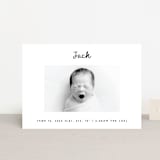 "Cursive" - Birth Announcements in Snow by AK Graphics - Front