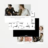 "Cursive" - Birth Announcements in Snow by AK Graphics - Back of Card Options