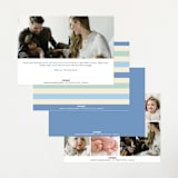 "Colorful Stats" - Birth Announcements in Aqua by Baumbirdy - Back of Card Options