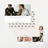 "Elegant Bow Holiday" - Birth Announcements in Charcoal by Chelsea Petaja - Back of Card Options