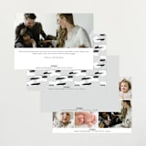 "Lift" - Birth Announcements in Ash by Lehan Veenker - Back of Card Options