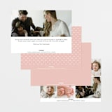 "Sweet Script" - Birth Announcements in Sweet Pea by Jennifer Postorino - Back of Card Options