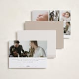 "Sweet Stripes" - Birth Announcements in Sand by Gwen Bedat - Back of Card Options