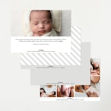 "Bold Overlay" - Birth Announcements in Cloud by Wonderment Paper Co. - Back of Card Options