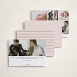 "Family Album" - Birth Announcements in Blush by Maria Alou - Back of Card Options