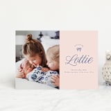 "Preppy Little Bow" - Birth Announcements in Petal by Leia Matt - Front