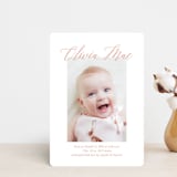 "Sweet Script" - Birth Announcements in Sweet Pea by Jennifer Postorino - Front