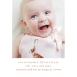 "Sweet Script" - Birth Announcements in Sweet Pea by Jennifer Postorino - Detail