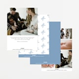 "Arabella" - Birth Announcements in Sky by Jelena Vuletic - Back of Card Options