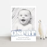 "Painted Splash Name" - Birth Announcements in Aqua by Alethea and Ruth - Front