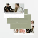 "Welcome Home" - Birth Announcements in Sage by Hudson meet Rose - Back of Card Options