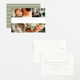 "Welcome Home" - Birth Announcements in Sage by Hudson meet Rose - Assembled