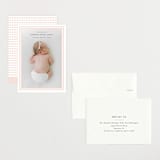 "Scalloped Border" - Birth Announcements in Baby Blush by Carolyn MacLaren - Assembled