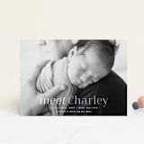 "Meet Charley" - Birth Announcements in Sky Blue by Hooray Creative - Front