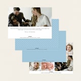 "Meet Charley" - Birth Announcements in Sky Blue by Hooray Creative - Back of Card Options