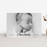 "Just The Facts" - Birth Announcements in Volcano by Owl and Toad - Front