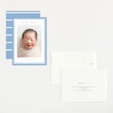 "Stitched Frame" - Birth Announcements in Sky by Nicole Walsh - Assembled