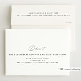 "Sweet Simplicity" - Birth Announcements in White Linen by Erica Krystek - FREE Recipient Addressing