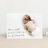 "signed with love" - Birth Announcements in Bark by AK Graphics - Front
