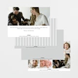 "Modern Arc" - Birth Announcements in Snow by Erin Deegan - Back of Card Options