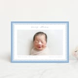 "Stitched Frame" - Birth Announcements in Sky by Nicole Walsh - Front