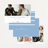 "Stitched Frame" - Birth Announcements in Sky by Nicole Walsh - Back of Card Options