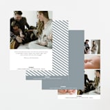 "stripe classic" - Birth Announcements in Sky by Sara Hicks Malone - Back of Card Options