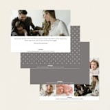 "Written Whimsy" - Birth Announcements in Snow by Lauren Chism - Back of Card Options