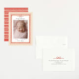 "Vintage Love Bow" - Birth Announcements in Latte by Kartika Paramita - Assembled