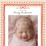 "Vintage Love Bow" - Birth Announcements in Latte by Kartika Paramita - Detail