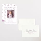 "Bow Frame" - Birth Announcements in Lavander by Cass Loh - Assembled