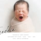 "Nickname" - Birth Announcements in Dove by Paula Pecevich - Detail