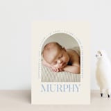 "Type Arch" - Birth Announcements in Bluebird Day by Baumbirdy - Front