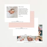 "Elegance in the name" - Birth Announcements in Dusty Rose by Lorena Depante - Back of Card Options
