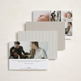 "bows and stripes" - Birth Announcements in Lagoon by Lori Wemple - Back of Card Options