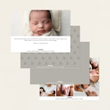 "Classically Stated" - Birth Announcements in Sugar by Sara Hicks Malone - Back of Card Options