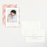 "Desert Plaid" - Birth Announcements in Terracotta by Erica Krystek - Assembled