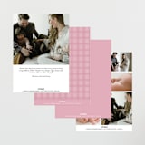 "Bow" - Birth Announcements in Poppy by Olivia Kanaley Inman - Back of Card Options