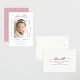 "Bow" - Birth Announcements in Poppy by Olivia Kanaley Inman - Assembled