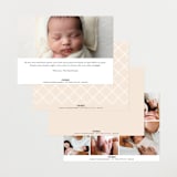"Signature Babe" - Birth Announcements in Peach by Jessica Williams - Back of Card Options