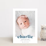 "Bold Nickname" - Birth Announcements in Bluebird by Shirley Lin Schneider - Front