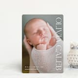 "Newest addition" - Birth Announcements in Snow by Elan Studio - Front