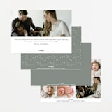 "Our big three" - Birth Announcements in Slate by Lea Delaveris - Back of Card Options