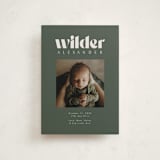 "Big Type" - Birth Announcements in Forest by Kristen Knechtel - Front