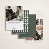 "Big Type" - Birth Announcements in Forest by Kristen Knechtel - Back of Card Options
