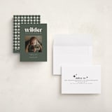 "Big Type" - Birth Announcements in Forest by Kristen Knechtel - Assembled