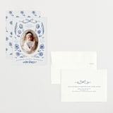 "Painted Flowers" - Birth Announcements in Delft Blue by Ani Somi - Assembled