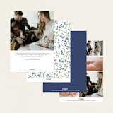 "Floral Forest Friends" - Birth Announcements in Bluebell by Alice Nelen - Back of Card Options