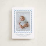 "Ric Rac" - Birth Announcements in Bluebell by Megan Davis - Front